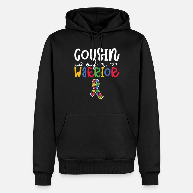 Autisme - Sweat à capuche Premium bio Homme - noir