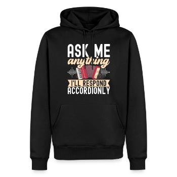 Akkordeon Instrument Akkordeonspieler - Männer Premium Bio Hoodie - Schwarz - Vorne - Nico (187cm)