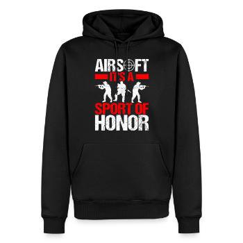 Pistolet Airsoft Airsoft Hobby - Sweat à capuche Premium bio Homme - noir - Devant - Nico (187cm)