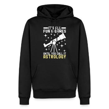 Atronome Astronomie - Männer Premium Bio Hoodie - Schwarz - Vorne - Nico (187cm)