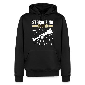 Atronome Astronomie - Männer Premium Bio Hoodie - Schwarz - Vorne - Nico (187cm)