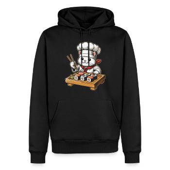 Sushi Essen Japan Nigiri Geschenk - Männer Premium Bio Hoodie - Schwarz - Vorne - Nico (187cm)