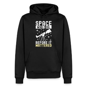 Astronomie astronome - Sweat à capuche Premium bio Homme - noir - Devant - Nico (187cm)