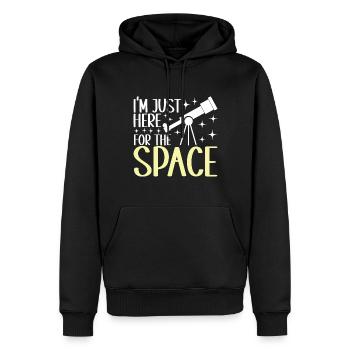 Astronomie astronome - Sweat à capuche Premium bio Homme - noir - Devant - Nico (187cm)