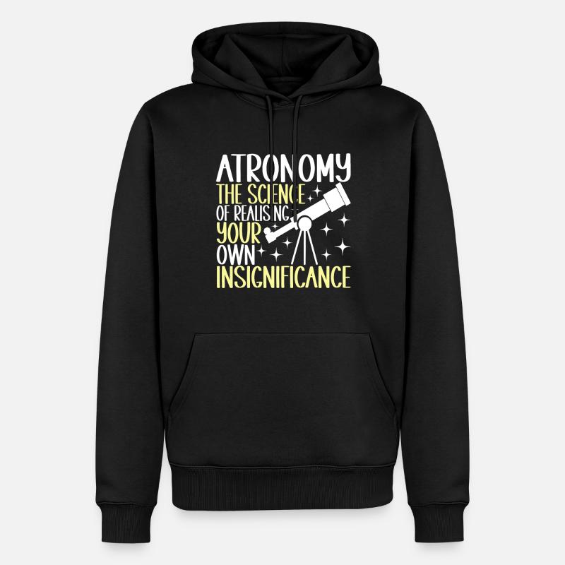 Astronomie astronome - Sweat à capuche Premium bio Homme - noir