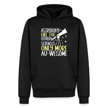Astronomie astronome - Sweat à capuche Premium bio Homme - noir - Devant - Nico (187cm)