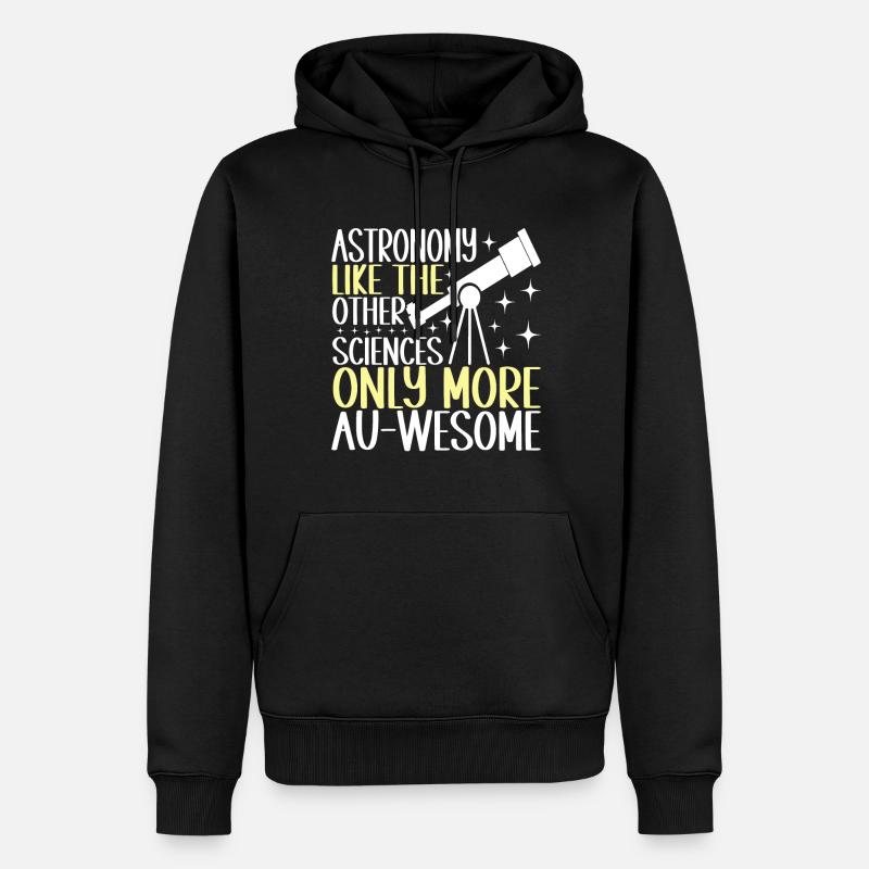 Astronomie astronome - Sweat à capuche Premium bio Homme - noir
