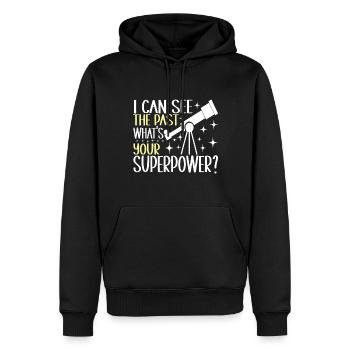 Astronomie astronome - Sweat à capuche Premium bio Homme - noir - Devant - Nico (187cm)