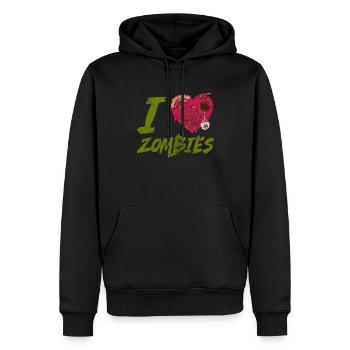 Zombi - Sweat à capuche Premium bio Homme - noir - Devant - Nico (187cm)