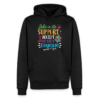 Autismus Awareness Day Autist Geschenk - Männer Premium Bio Hoodie - Schwarz - Vorne - Nico (187cm)