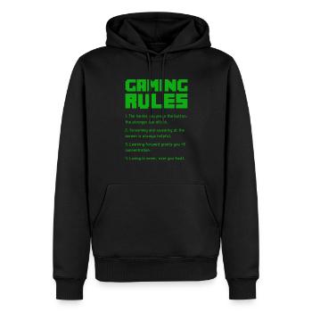 Jeux de société Jeux de société Jeux de soirée Jeux Cadeau - Sweat à capuche Premium bio Homme - noir - Devant - Nico (187cm)