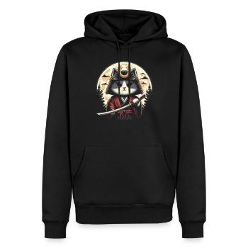 Samurai - Männer Premium Bio Hoodie - Schwarz - Vorne - Nico (187cm)