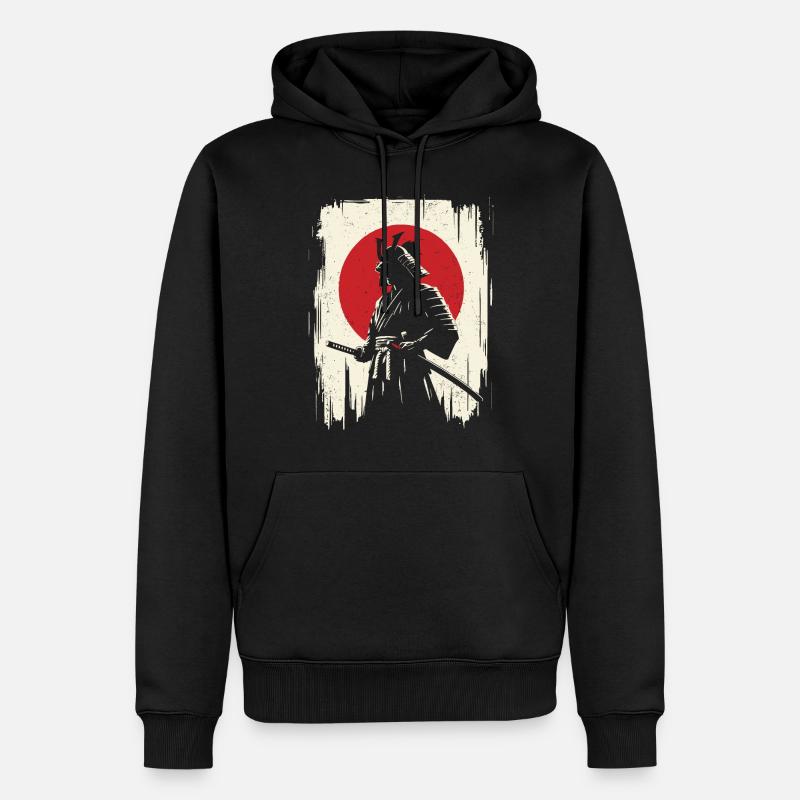 Samouraï - Sweat à capuche Premium bio Homme - noir