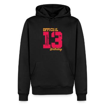 Teenager Teenie Teen Teens Teeny Geschenk - Männer Premium Bio Hoodie - Schwarz - Vorne - Nico (187cm)