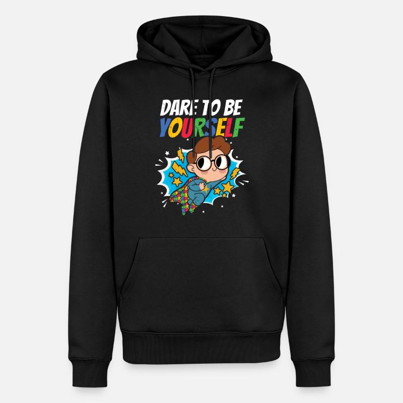 Autismus - Männer Premium Bio Hoodie - Schwarz
