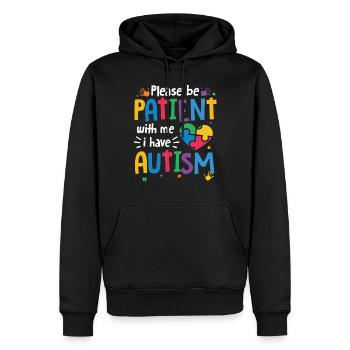Autismus Awareness Day Autist Geschenk - Männer Premium Bio Hoodie - Schwarz - Vorne - Nico (187cm)
