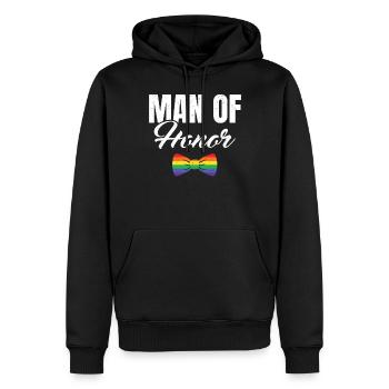 Enterrement de vie de garçon et de garçon - Sweat à capuche Premium bio Homme - noir - Devant - Nico (187cm)