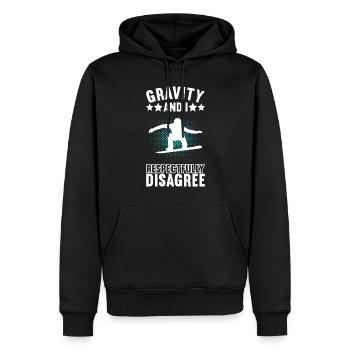 Snowboard Wintersport Snowboarding - Männer Premium Bio Hoodie - Schwarz - Vorne - Nico (187cm)