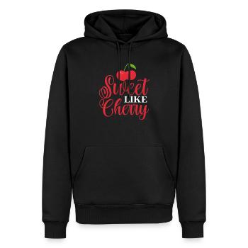 Kirsche Kirschbaum Kirschblüte Frucht Geschenk - Männer Premium Bio Hoodie - Schwarz - Vorne - Nico (187cm)