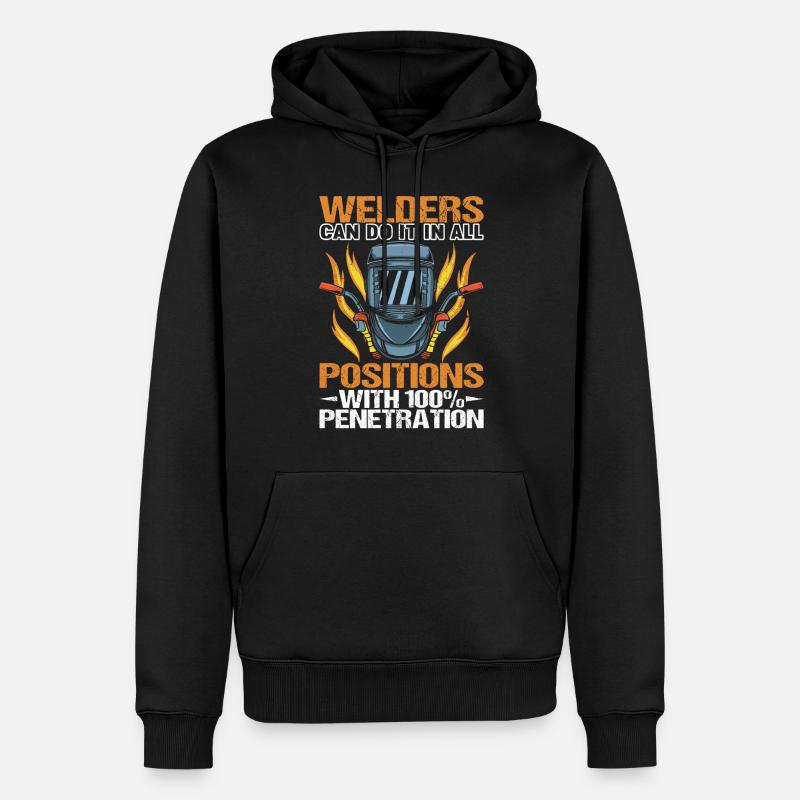 Soudeurs Soudeurs Mécaniciens de soudage - Sweat à capuche Premium bio Homme - noir