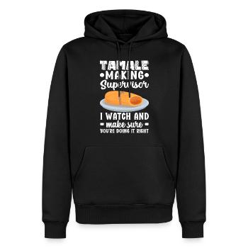 Tamale Cuisine mexicaine Tamale Lover - Sweat à capuche Premium bio Homme - noir - Devant - Nico (187cm)