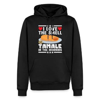 Tamale Cuisine mexicaine Tamale Lover - Sweat à capuche Premium bio Homme - noir - Devant - Nico (187cm)
