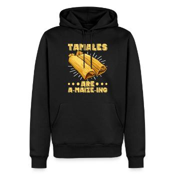 Tamale Cuisine mexicaine Tamale Lover - Sweat à capuche Premium bio Homme - noir - Devant - Nico (187cm)