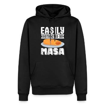 Tamale Cuisine mexicaine Tamale Lover - Sweat à capuche Premium bio Homme - noir - Devant - Nico (187cm)