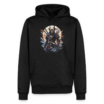 Samurai Ronin Schwertkampf Krieger Geschenk - Männer Premium Bio Hoodie - Schwarz - Vorne - Nico (187cm)