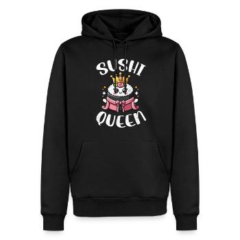 Sushi - Sweat à capuche Premium bio Homme - noir - Devant - Nico (187cm)
