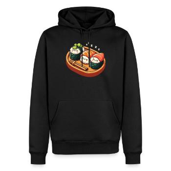 Sushi Essen Japan Nigiri Geschenk - Männer Premium Bio Hoodie - Schwarz - Vorne - Nico (187cm)