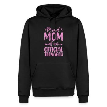 Adolescent - Sweat à capuche Premium bio Homme - noir - Devant - Nico (187cm)