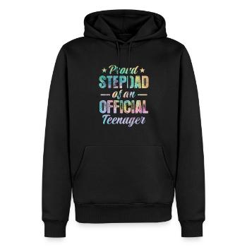 Adolescent - Sweat à capuche Premium bio Homme - noir - Devant - Nico (187cm)