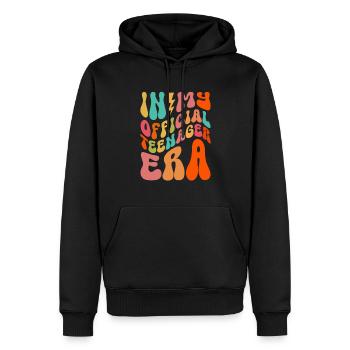 Teenager Teenie Teen Teens Teeny Geschenk - Männer Premium Bio Hoodie - Schwarz - Vorne - Nico (187cm)
