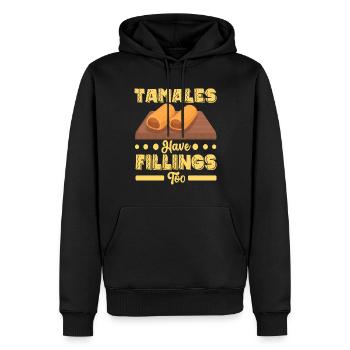 Tamale Cuisine mexicaine Tamale Lover - Sweat à capuche Premium bio Homme - noir - Devant - Nico (187cm)