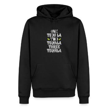 Tequila - Männer Premium Bio Hoodie - Schwarz - Vorne - Nico (187cm)