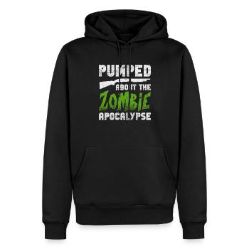 Zombi - Sweat à capuche Premium bio Homme - noir - Devant - Nico (187cm)