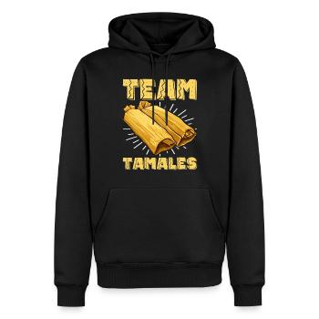 Tamale Cuisine mexicaine Tamale Lover - Sweat à capuche Premium bio Homme - noir - Devant - Nico (187cm)
