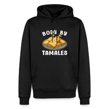 Tamale Cuisine mexicaine Tamale Lover - Sweat à capuche Premium bio Homme - noir - Devant - Nico (187cm)