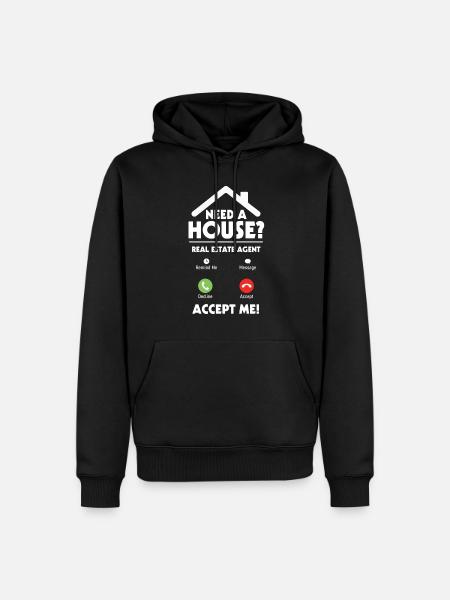Immobilienmakler Immobilien Makler Geschenk - Männer Premium Bio Hoodie - Schwarz