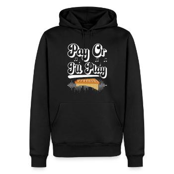 Vibraphon, vibraphoniste - Sweat à capuche Premium bio Homme - noir - Devant - Nico (187cm)