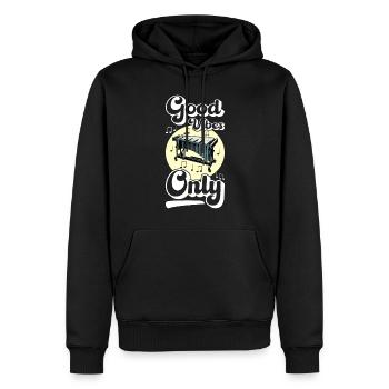 Vibraphon, vibraphoniste - Sweat à capuche Premium bio Homme - noir - Devant - Nico (187cm)