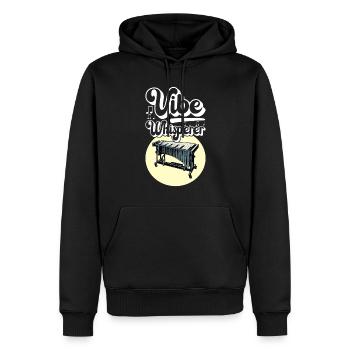 Vibraphon, vibraphoniste - Sweat à capuche Premium bio Homme - noir - Devant - Nico (187cm)