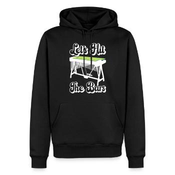 Vibraphon, vibraphoniste - Sweat à capuche Premium bio Homme - noir - Devant - Nico (187cm)