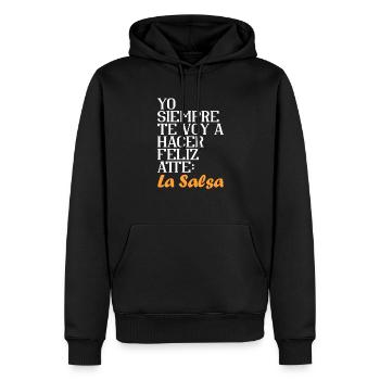 Salsa Danse Cuba Danse Danse Latino Cours Cadeau - Sweat à capuche Premium bio Homme - noir - Devant - Nico (187cm)