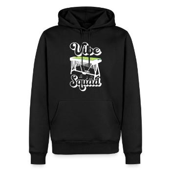 Vibraphon, vibraphoniste - Sweat à capuche Premium bio Homme - noir - Devant - Nico (187cm)
