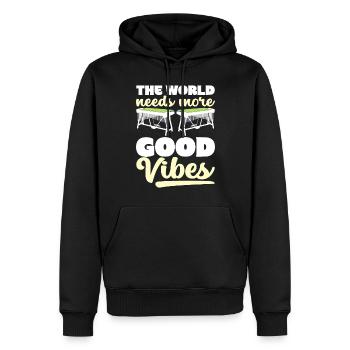 Vibraphon, vibraphoniste - Sweat à capuche Premium bio Homme - noir - Devant - Nico (187cm)