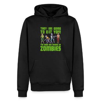Zombie Zombie Chasseur de Zombie Apocalypse Cadeau - Sweat à capuche Premium bio Homme - noir - Devant - Nico (187cm)