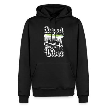 Vibraphon, vibraphoniste - Sweat à capuche Premium bio Homme - noir - Devant - Nico (187cm)
