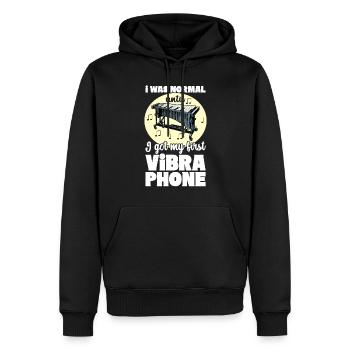Vibraphon, vibraphoniste - Sweat à capuche Premium bio Homme - noir - Devant - Nico (187cm)